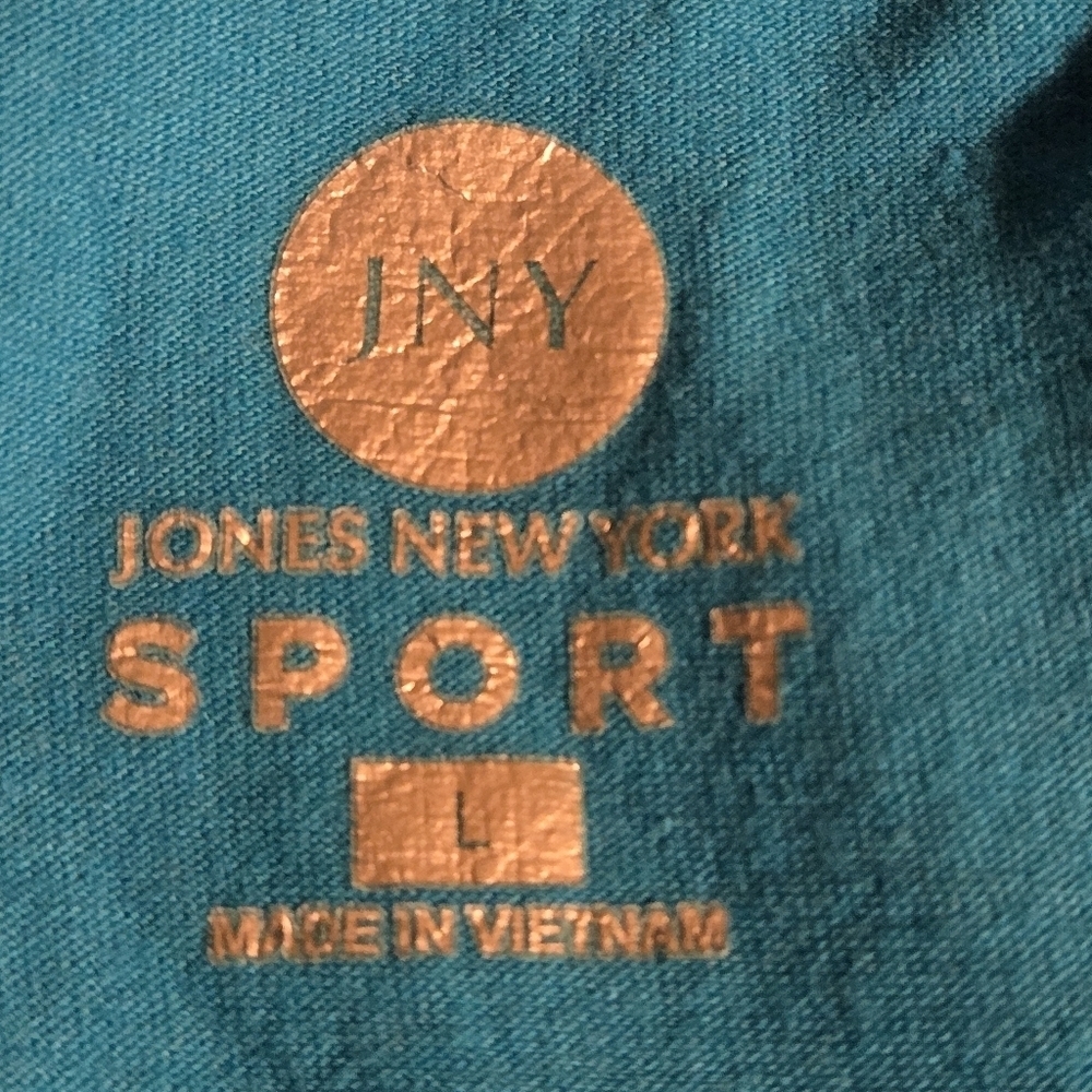 Jones New York Sport Women's Size L Golf Tennis Skort Teal Blue & White 2 pocket - Picture 3 of 16